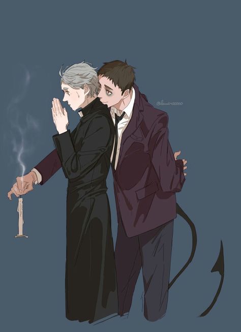 Priest Sugawara and Demon Daichi Daichi Sawamura, Sugawara Koushi, Cute Couple Halloween Costumes, Demon Art, Haikyuu Ships, Haikyuu Manga, Haikyuu Characters, Haikyuu Fanart, Anime Crossover