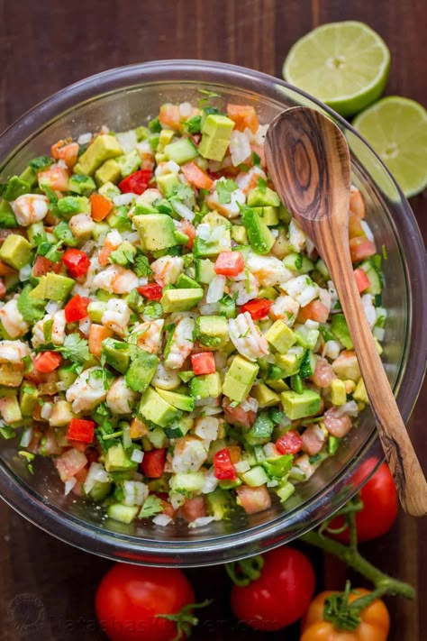 Shrimp Salsa Recipe, Shrimp Salsa, Salsa Video, Avocado Shrimp, Avocado Dessert, Ceviche Recipe, Shrimp Ceviche, Shrimp Avocado, Resep Diet