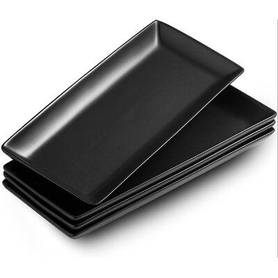 Convenient Use: This platter is designed with an ergonomic rectangular shape and a narrow rim. The rim expertly frames each dish and helps prevent messes or spills by keeping foods and sauces contained on the platter! The wide bottom of platters can be highly stacked so that can save your cabinet space. | Red Barrel Studio Serving Platters For Entertaining Large Rectangular Serving Dinner Dish ches Plate Tray For Wedding Party Food Dessert Sushi | C008250165 | Wayfair Canada Platters For Entertaining, Wedding Party Food, Tray For Wedding, Dessert Sushi, Crockery Design, Party Food Dessert, Charcuterie Platter, Custard Recipes, Home Decor Crate