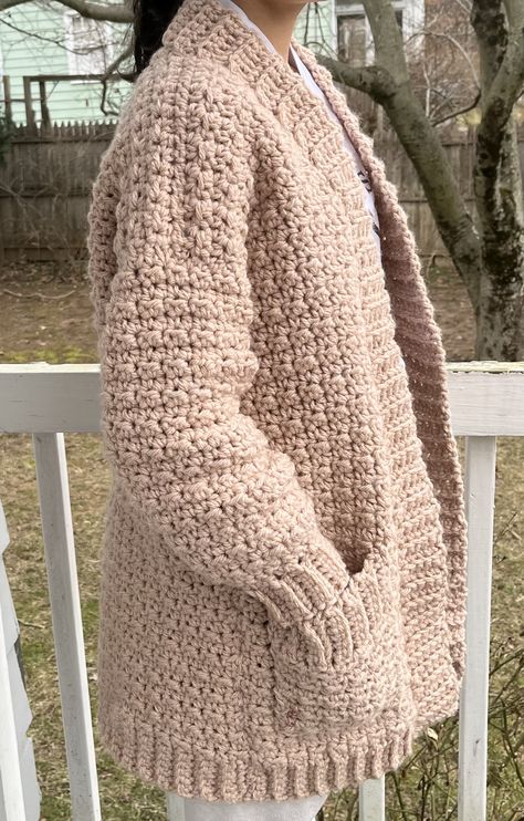 Bulky Crochet Cardigan Pattern Free, Bulky Crochet Cardigan, Chunky Yarn Cardigan, Crochet Cardigan Chunky Pattern, Plus Size Crochet Cardigan, Chunky Cardigan Crochet, Beginner Crochet Sweater Pattern Free, Chunky Yarn Cardigan Crochet Pattern, Crochet Cardigan Easy