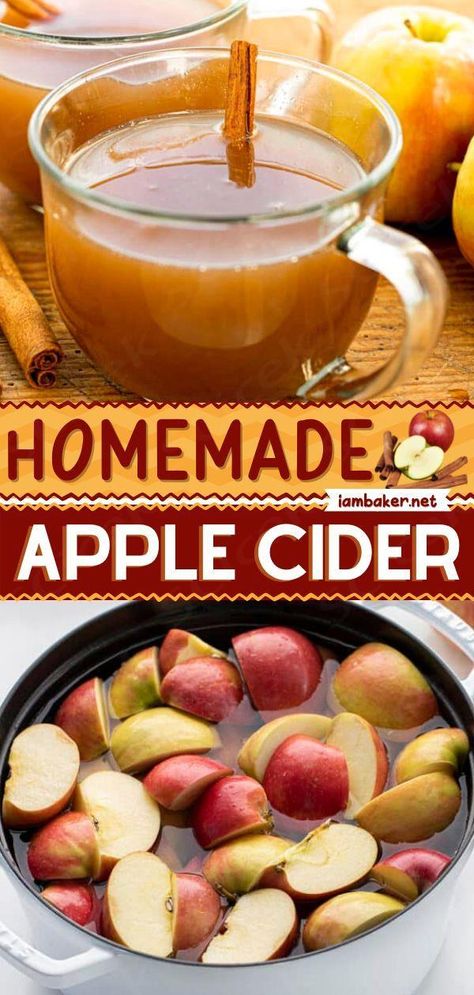 Homemade Apple Cider is a crisp nonalcoholic holiday drink made with fresh apples that can be served hot or cold. This beverage can be enjoyed by all ages. Add this recipe to homemade Christmas drinks or Thanksgiving drinks! Homemade Brioche, Brioche Recipe, Homemade Apple Cider, Thanksgiving Drinks, Holiday Drink, Easy Summer Desserts, Homemade Drinks, Homemade Apple, Fresh Apples