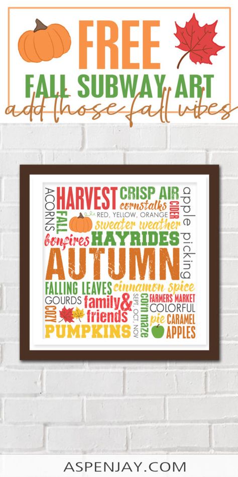 Fall Subway Art, First Day Of Fall, Fall Printables, Subway Art, Halloween Food For Party, Fall Feels, Autumn Art, Autumn Theme, Autumn Inspiration