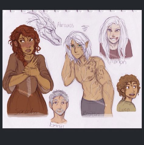 Sorscha, Abraxos, Emrys, Rowan, Manon and Luca Ashryver Eyes, Bookish Fanart, Heir Of Fire, Sjm Universe, Tog Series, Aelin Ashryver Galathynius, Celaena Sardothien, Hottest Guys, Throne Of Glass Books