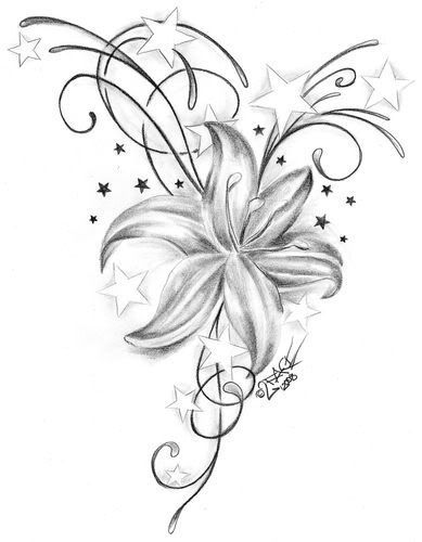 I'm in love with small and delicate tattoos. I really want to get this one on my shoulder or collar bone. #tattoo #style #birds Lily Tattoo Meaning, Tatoo 3d, Lily Tattoo Design, Lily Flower Tattoos, Tattoo Templates, Flower Tattoo Arm, Lily Tattoo, Blossom Tattoo, Arm Tattoos For Women