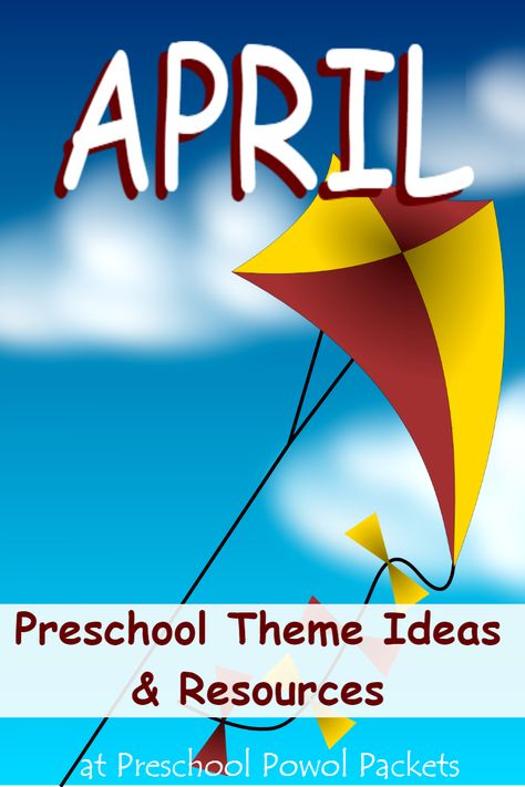 Awesome collection of ideas for preschool themes in April! Would work great for kindergarten or toddlers too! Preschool Themes For April, April Preschool Themes, Themes Preschool, Preschool Monthly Themes, April Themes, April Images, April Preschool, Diy Classroom Decorations, Spring Preschool