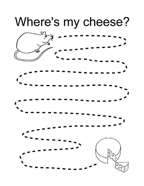 wheres my cheese TRACING Fun Preschool Worksheets, Pre K Worksheets, Shape Tracing Worksheets, Preschool Tracing, Pre Writing Activities, Free Preschool Worksheets, Tracing Worksheets Preschool, Printable Preschool Worksheets, Preschool Writing