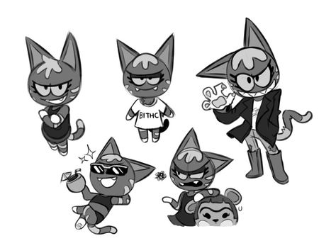 Katt Animal Crossing, Katt Acnh, Winter Animal Crossing, Acnh Fanart, Animals Crossing, Animal Crossing Fan Art, Fake Animals, Animal Crossing Characters, Animal Crossing Villagers