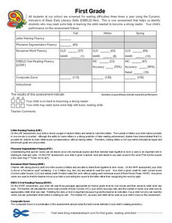 Dibels Parent Handout - sending this home 3xs a year! Also, added it to my data notebook. Dibels First Grade, Dibels Kindergarten, Dibels Practice, Reading Tools, Classroom Assessment, Reading Assessment, Reading Specialist, Classroom Freebies, Teacher Conferences