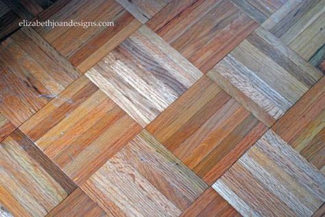 Project Fail: Whitewash Parquet Floor - ELIZABETH JOAN DESIGNS Whitewashed Parquet Floors, Whitewash Parquet Floors, White Wash Parquet Flooring, Refinish Parquet Flooring, Painted Parquet Floor, Playroom Flooring, White Washing, In A Perfect World, Parquet Floor