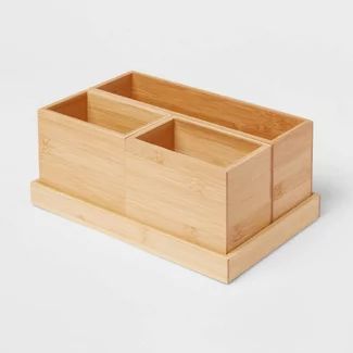 Bamboo Bathroom Organizer : Target Bamboo Vanity, Bamboo Countertop, Vanity Organizer, Decorative Storage Bins, Bamboo Care, Rattan Tray, Bamboo Bathroom, Countertop Organizer, Bathroom Tray