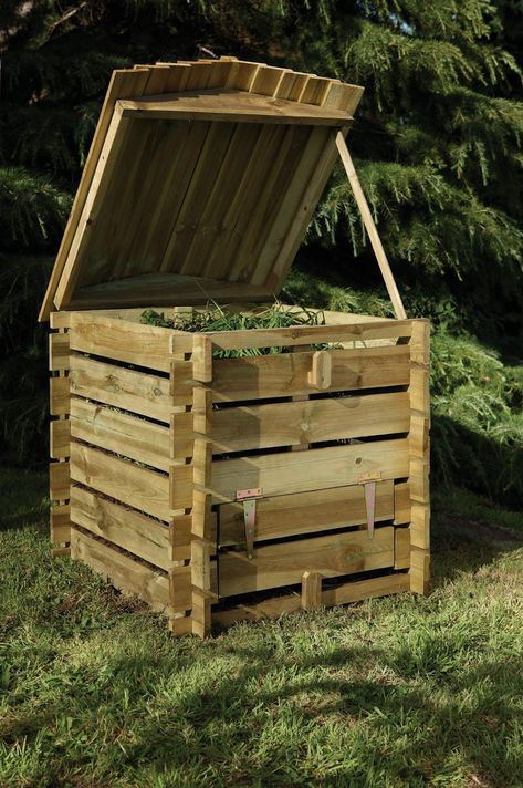 Forest Beehive Compost Bin 855 x 752 x 740mm Treated Timber Compost Bin Diy, Treated Timber, Garden Compost, Landscape Construction, Garden Types, Forest Garden, Backyard Projects, Wooden Garden, Garden Storage