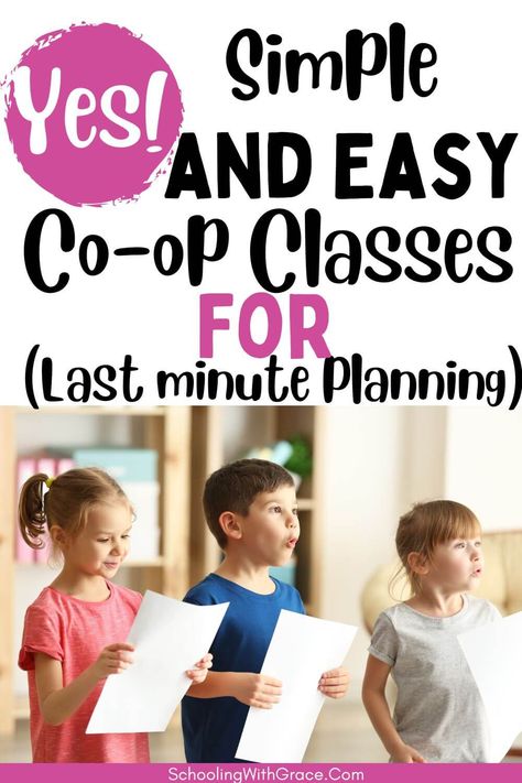 Trying to come up with a homeschool co-op class that doesn’t require a lot of prep or supplies can be difficult. Maybe you had a last-minute teacher cancellation or maybe you are the one that got recruited last minute to fill in a class and need some quick ideas. Or perhaps you just don’t have … Easy Homeschool Co-op Classes Read More » Starting Homeschool Co-op, Homeschool Group Activity Ideas, Co Op Class Ideas Homeschool Preschool, Homeschool Coop Class Ideas High School, Co-op Art Class Ideas, Co Op Classes Ideas Elementary, Coop Class Ideas Homeschool, Homeschool Co Op Ideas Activities, High School Co-op Class Ideas