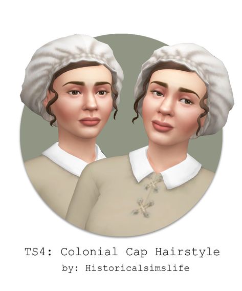 Hennessy Vs, Cap Hairstyles, Sims 4 Decades Challenge, Edwardian Hat, Edwardian Hairstyles, Historical Hats, Medieval Clothes, Sims 4 Download, Victorian Hairstyles