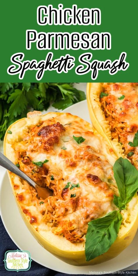 Chicken Parmesan Spaghetti Squash Chicken Parmesan Spaghetti Squash, Stuffed Spaghetti Squash Recipes Healthy, Spaghetti Squash With Chicken Recipes, Chicken And Spaghetti Squash Recipes, Spaghetti Squash And Chicken Recipes, Chicken Stuffed Squash, Stuffed Spaghetti Squash Recipes, Spaghetti Squash Chicken Parmesan, Chicken Parmesan Spaghetti