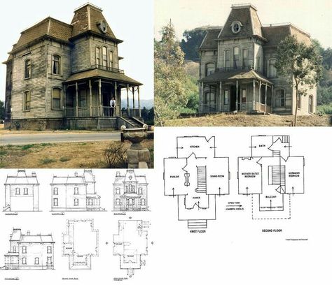 Victorian Mansion Floor Plans, Gothic Victorian House Plans, Victorian House Floor Plans, Gothic House Plans, Bates Motel House, Sims 4 Hus, Gothic Victorian House, Vintage Floor Plans, Victorian House Plans