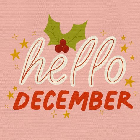 Happy 1st Of December, December Graphic, December Mood Board, Xmas Widgets, December Illustration, December First, First Of December, Cute Christmas Quotes, Cute Christmas Backgrounds