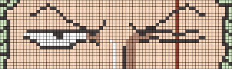 Roronoa Zoro Anime Loom Pattern, Zoro One Piece Alpha Pattern, Zoro One Piece Cross Stitch, Pixel Art Pattern One Piece, Anime Eyes Pixel Art, One Piece Grid Pattern, Alpha Patterns Crochet Anime, One Piece Pixel Art Grid, One Piece Alpha Pattern