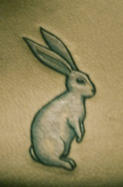 #matrix white rabbit The Matrix White Rabbit Tattoo, White Rabbit Tattoo Ideas, White Rabbit Matrix Tattoo, Matrix Rabbit Tattoo, The Matrix Tattoo Ideas, Rabbit Tattoo For Men, White Bunny Tattoo, Follow The White Rabbit Tattoo, Matrix White Rabbit