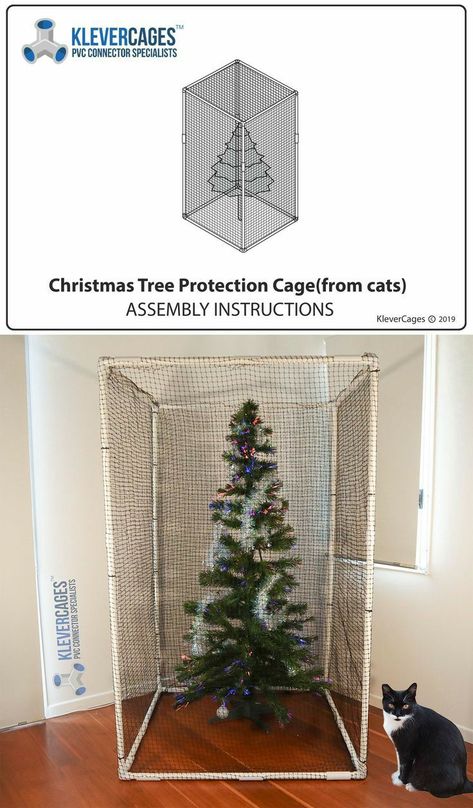 How To Protect Christmas Tree From Cats, Protect Christmas Tree From Cat, Christmas Tree Ideas With Cats, Catproof Christmas Tree, Cat Xmas Tree, Christmas Tree With Cats, Keep Cats Out Of Christmas Tree, Cats Christmas Tree, Pet Proof Christmas Tree