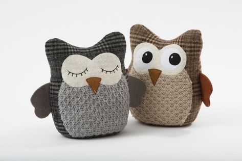 Animal Doorstop, Owl Doorstop, Cat Doorstop, Fabric Door Stop, Owl Door, Owl Applique, Door Stoppers, Animal Home, Earth Gift