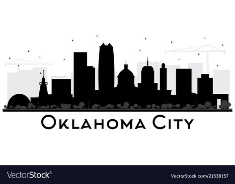 Peyton Tattoo, Okc Skyline, Black Buildings, Oklahoma City Skyline, Fandom Tattoos, Sketch Landscape, City Outline, Skyline Tattoo, Skyline Drawing