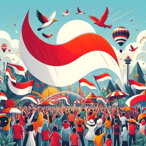 Download this Premium Photo about Illustration of Indonesias independence day celebration, and discover more than 60 Million Professional Stock Photos on Freepik Independence Day Illustration, Independence Day Celebration, Stationery Templates, Business Card Maker, Flyer Maker, Poster Maker, Card Banner, Poster Invitation, Presentation Template Free