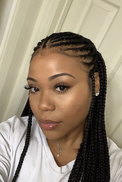 Corn Row Box Braids, Corn Row, High Fashion Hair, Ghana Braids, Natural Afro Hairstyles, Braids Hairstyles Pictures, Braided Cornrow Hairstyles, Quick Braided Hairstyles, Protective Hairstyles Braids