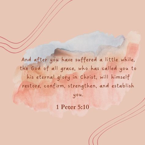 1 Peter 5 10, Peter 5 10, Bible Verse Wallpaper Iphone, Sample Prayer, Learn The Bible, Scripture Memory, Christian Verses, Beautiful Bible Verses, Christian Motivation