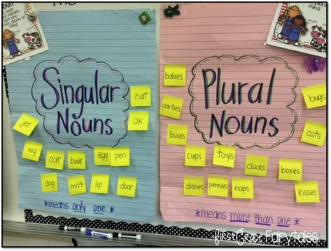 Nouns Worksheet 1st Grade, 1st Grade Lesson Plans, Nouns First Grade, Nouns Kindergarten, Worksheet 1st Grade, Plural Nouns Activities, English Display, Anchor Charts First Grade, Plurals Worksheets