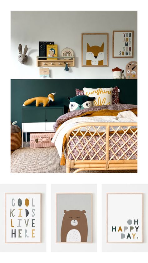 Kids Bedroom Ideas For Boys, Woodland Themed Bedroom, Kids Bed Room, Dröm Hus Planer, Boys Wall Art, Neutral Kids Room, Kids Rooms Inspo, Toddler Boy Room Decor, Kids Bedroom Walls