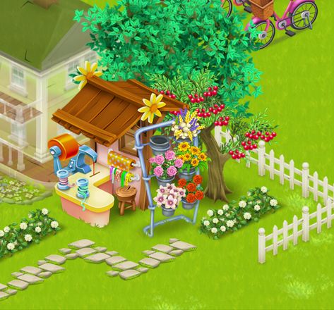 Hay Day Flower Shop, Hayday Farm Design, Flower Shop Design, Drawings Ideas, Hay Day, Farm Design, Flower Shop, Flower Garden, Shop Design