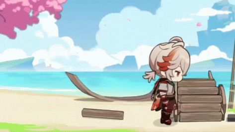 Kazuha Banner Gif, Kazuha Gif, Genshin Gif, A Lull In The Sea, Lull In The Sea, Anime Banners, Kazuha Kaedehara, Banners Discord, Kaedehara Kazuha