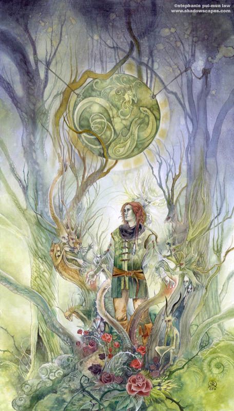 Stephanie Law - Fairytales & Mythology : Tam Lin - The Knight . Fantasy Faction, Tam Lin, Stephanie Law, Celtic Myth, Fairytale Fantasies, The Knight, Magical Art, Big Art, The Fairy