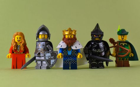 Lego Medieval Minifigures, Lego Figbarf, Lego Decals, Medieval Lego, Lego Dnd, Lego Steampunk, Lego Boat, Lego Organization, Lego Medieval