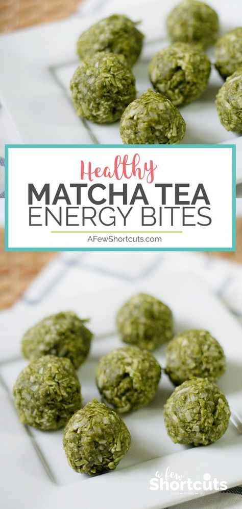 Energy Bites Recipe, Diy Healthy Snacks, Green Tea Detox, Healthy Tea, Healthy Afternoon Snacks, Energy Bites Recipes, Preworkout Snack, Healthy Eating Snacks, Best Green Tea