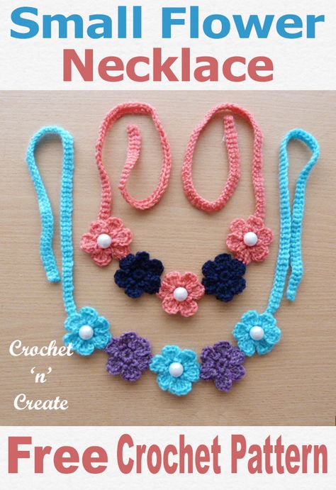 Crochet Small Flower, Necklace Magic, Crochet Choker, Beau Crochet, Crochet Necklace Pattern, Bracelet Crochet, Beads Patterns, Jewelry Crochet, Earrings Pattern