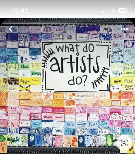 Art Bulletin Board, Elementary Art Classroom, Art Classroom Ideas, Art Room Posters, Art Bulletin Boards, Art Classroom Management, Collaborative Art Projects, Arte Doodle, Art Room Ideas