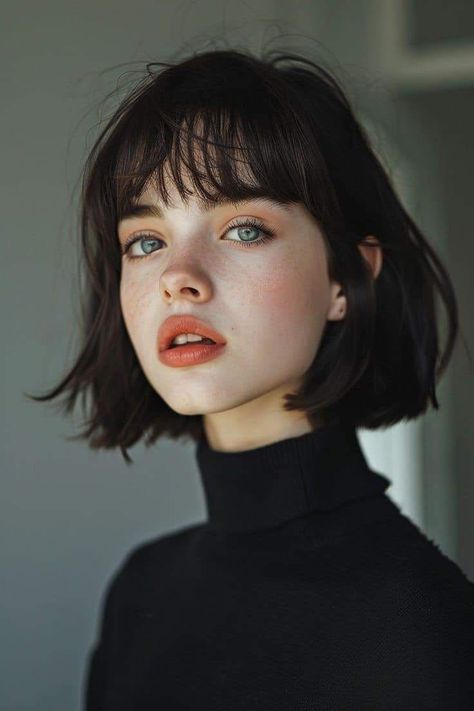 Short Locks, Shaggy Bob Haircut, Trendy Bob Hairstyles, Choppy Bob Haircuts, Bob Haircut Curly, 얼굴 드로잉, Bob Hairstyles With Bangs, Short Hair With Bangs, Haircuts With Bangs