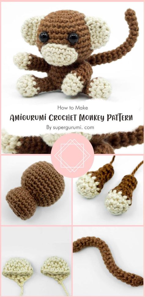 Mini Monkey Crochet, Crochet Orangutan Free Pattern, Sock Monkey Crochet Pattern Free, Crochet Monkey Pattern Free Easy, Crochet Sock Monkey Pattern Free, Amigurumi Monkey Free Pattern, Monkey Crochet Pattern Free, Crochet Monkey Pattern Free, Crochet Sock Monkey