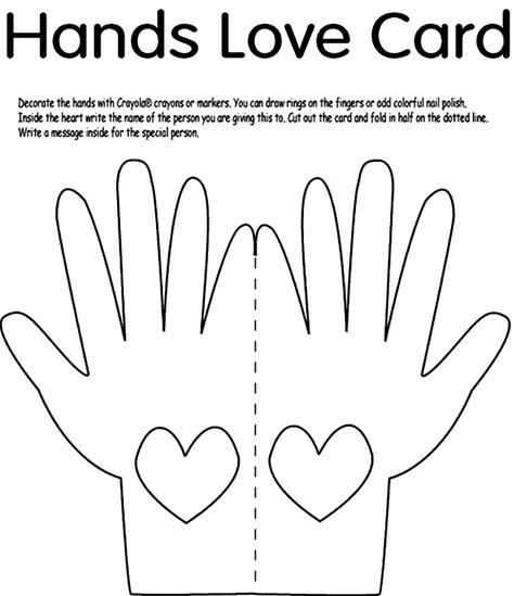 Preschool Helping Hands Craft, Praying Hands Craft Preschool, Praying Hands Craft For Kids, Praying Hands Craft, Hand Paper Craft, Helping Hands Craft, Praying Hands Clipart, Sunday School Valentines, Handprint Cards