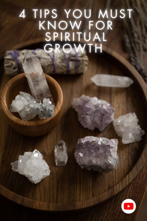 4 tips for spiritual growth Smudge Aesthetic, Natural Calm, Crystal Aesthetic, Lighting Guide, Amethyst Cluster, Wooden Tray, Alternative Medicine, Raw Crystal, Sacred Space