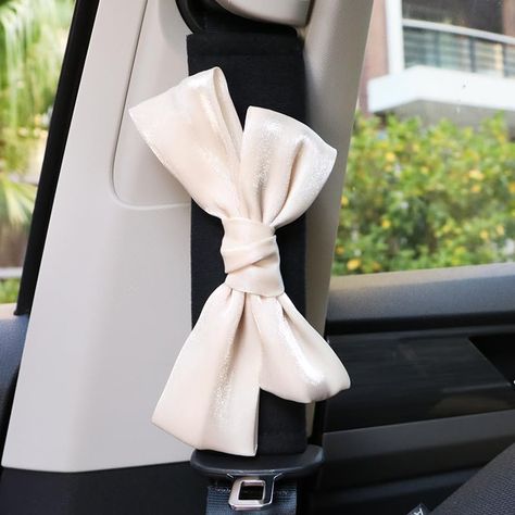 PRICES MAY VARY. Soft & Comfortable Short Plush: Say goodbye to seat belt chafing with our cozy short plush shoulder pads, designed for all-day comfort during drives. Fashionable Bow Tie Design: Add a touch of elegance and personality to your car's interior with an array of vibrant colors and patterns to choose from. Easy Slip-On Installation: Effortlessly slide the bow-tie shaped pads onto your seat belts for instant upgrade, no complicated fittings required. Universal Fit: Suitable for most st Black Car Decorations Interior, Beige Car Interior Decor, White Car Decor, White Car Accessories, Car Decorations Interior Girly, Girly Car Interior, Decorating My Car, Cute Cars Accessories, Car Dashboard Decor