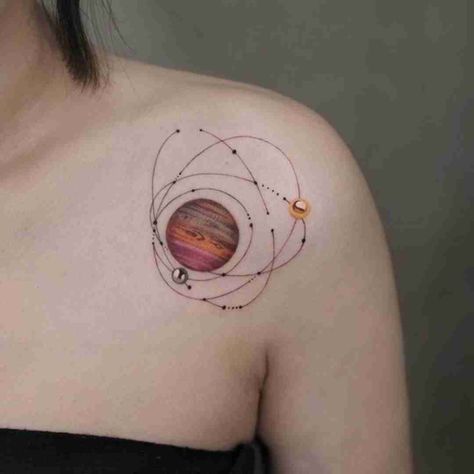 Jupiter Tattoo Sagittarius, Jupiter Tattoo Planet, Drops Of Jupiter Tattoo, Sagittarius Flower, Jupiter Tattoo, Celebrity Tattoos Women, Jupiter Planeta, Sagittarius Tattoo Designs, Sagittarius Tattoo