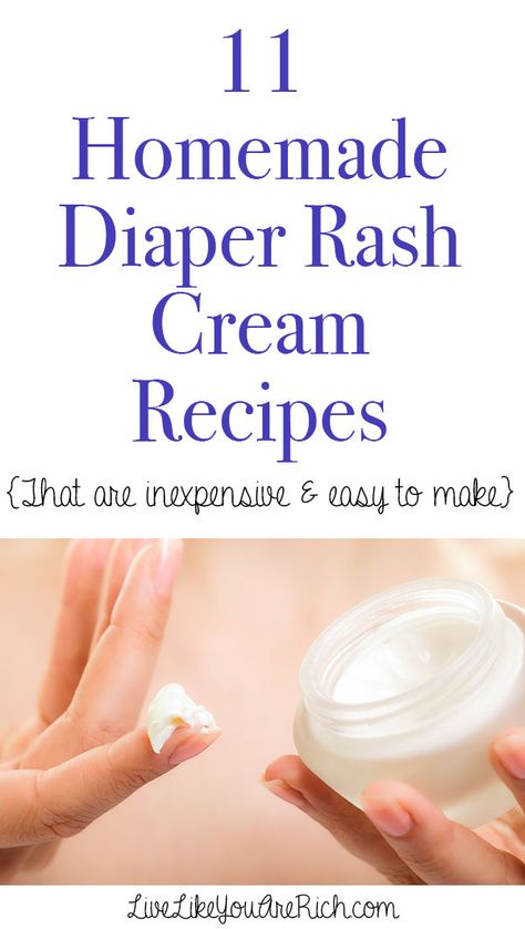 Through this experience, I've learned that little ones respond differently to diaper rash creams. They are not a "one works for all" type of product. Here are 11 recipes that may work for your child-some of them work amazingly well for ours.  #LiveLikeYouAreRich Homemade Diaper Rash Cream, Diaper Rash Cream Recipe, Diaper Rash Remedy, Diaper Rash Cream, Rash Cream, Diy Bebe, Payday Loans, Homemade Baby, Cash Advance