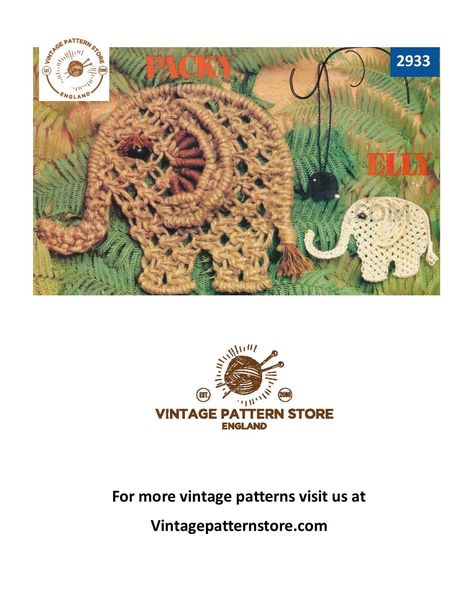 Macrame Elephant, Small Macrame Projects, 70s Macrame, Vintage Macrame Patterns, Macrame Inspiration, Necklace Macrame, Tiny Teddies, Small Macrame, Macrame Wall Hanging Patterns