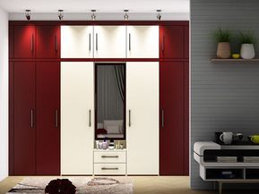 Mirari Straight Wardrobe Design Wardrobe Design Bedroom Indian With Mirror, Wooden Cupboard Design, Wardrobe Laminate Design, Wall Wardrobe Design, Almirah Designs, Bedroom Color Combination, Bedroom Cupboard, Modern Cupboard Design, Wardrobe Door Designs