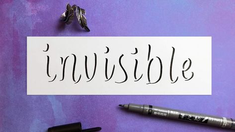 How to Invisible Lettering by Winterbird Invisible Lettering, Hand Lettering Tutorial, Lettering Tutorial, Bullet Journaling, Hand Lettering, Step By Step, Calligraphy, Bullet Journal, Doodles