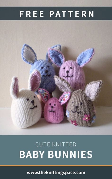 Knitted Easter Crafts, Easter Knitting, Charity Knitting, Easy Baby Knitting Patterns, Rabbit Knitting Pattern, Knitting Projects Free, Animal Knitting, Kids Smile, Easy Knitting Patterns Free