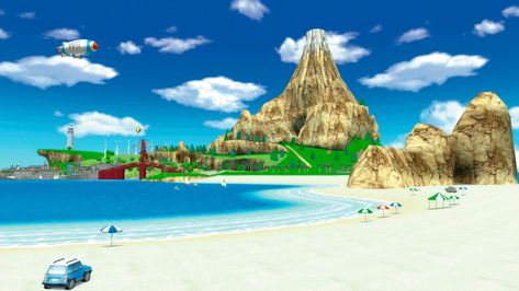 Wii Aesthetic Wallpaper, Wii Nostalgia, Wii Wallpaper, Wuhu Island, Wii Aesthetic, Pretty Locations, Wii Music, Fruitger Aero, Growing Up In The 2000s