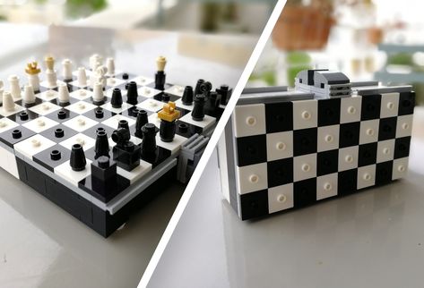 Lego Chess, Mini Chess Set, Portable Chess Set, Chess Boards, Play Chess, Lego Diy, Cool Gadgets For Men, Lego Craft, Lego Builds